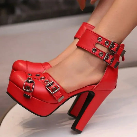 Valeria Studded Platform Heels