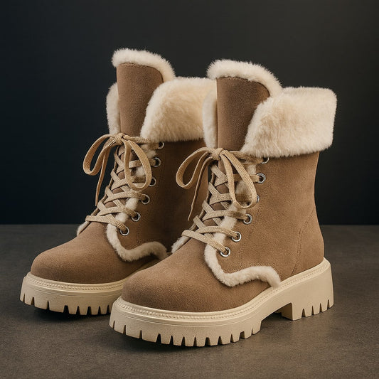 Luciana Lined Lace-Up Boot