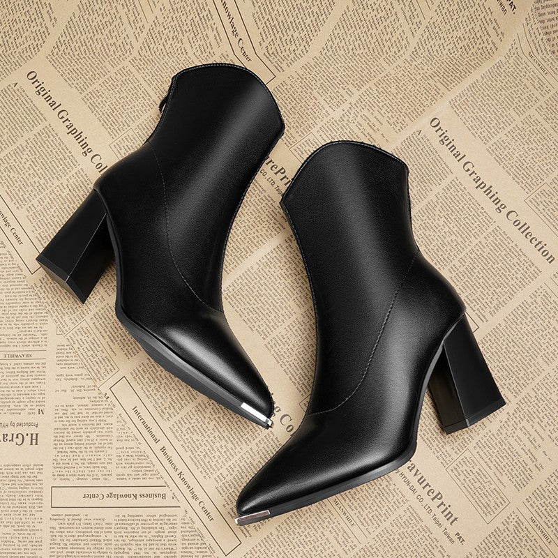 Mirza Chrome-Tip Ankle Boots